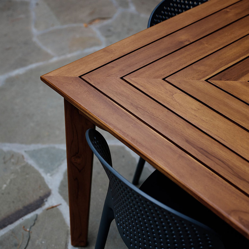 Miramar Outdoor Teak Dining Table, 30" H x 72" L x 44" W
