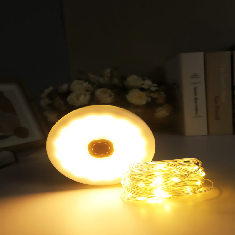 32.8 Ft 100 Warm Leds, 8 Modes With Power Bank & Solar Charging, Waterproof For Camping, Emergencies, Off-Grid