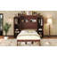Grand lit escamotable en bois avec 2 garde-robes et tablette de rangement-688522670-688522657