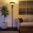 Harmond Glass Torchiere Floor Lamp - Bronze