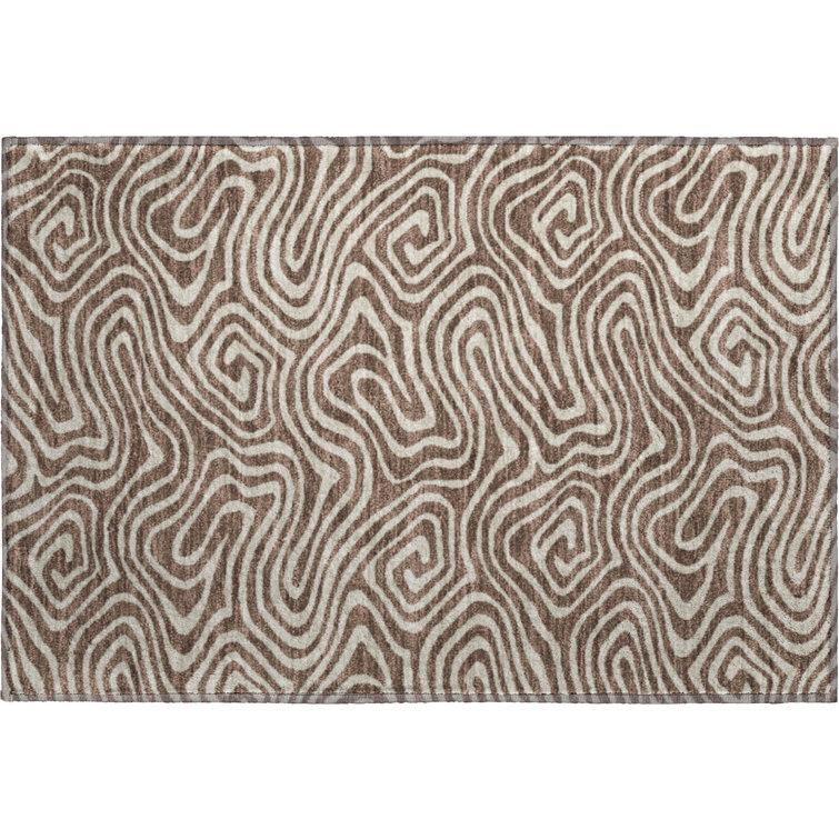 Premium Machine Washable Guada AMF1020 Swirls Rug