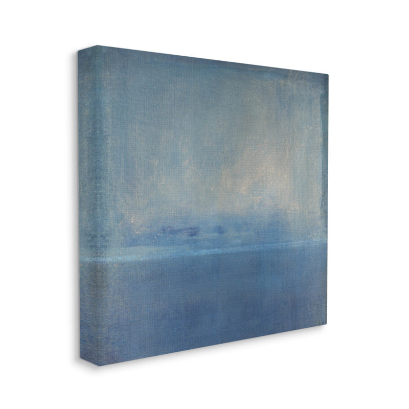 Art mural bleu abstrait par Tim Otoole, H 36 po x l 36 po x P 1,5 po