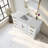 Lissandra 54" Single Bathroom Vanity In White With Engineered Stone Top