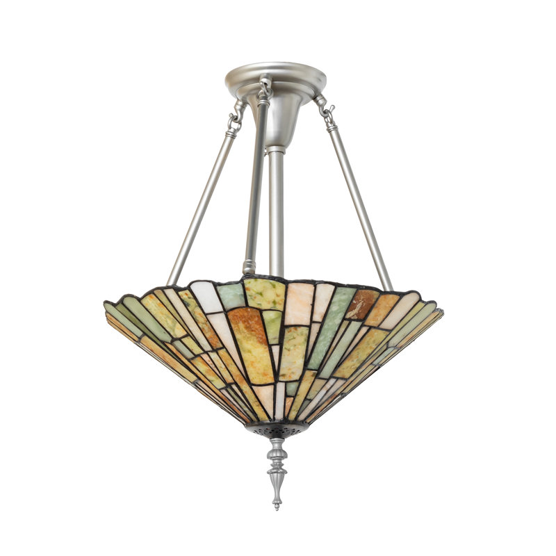 17" Wide Delta Jadestone Semi-Flushmount