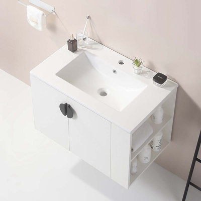 29.9'' Single Bathroom Vanity with Ceramic Top