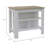 Cala Kitchen Island, Four Legs, Three Shelves  -White / Light Oak-1319560999