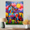 Portrait géométrique de cheval pour chambre d'enfants II - cheval, art mural