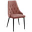 Beallsville 46cm H Tufted Velvet Upholstered Upholstered Back Side Chair in Pink