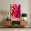 Abstrait aquarelle 71, art mural en métal rose-349615488