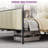Upholstered Metal Canopy Bed-1280402147-1280402149