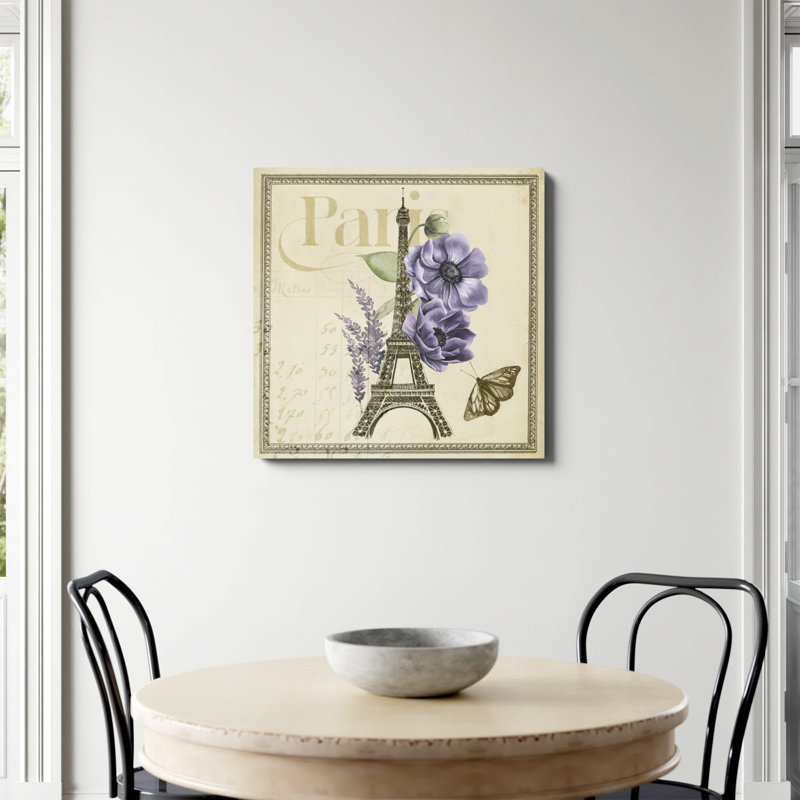 «Paris Ephemera VI», peinture sur toile, H 30 po x l 30 po, Toile tendue