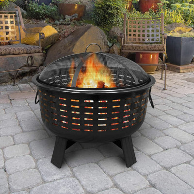 Currie Round Cast Iron Wood Burning Smokeless Fire Pit