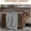 Coffre de rangement 29,9 po avec 2 charnières de sécurité, boîte en bois brun rustique HOMcom-418953470-418953471