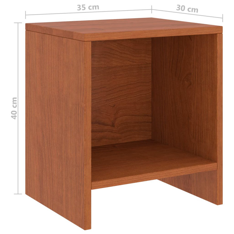 Ebern Bedside Cabinets 2 pcs 35x30x40 cm Solid Pinewood, Honey Brown