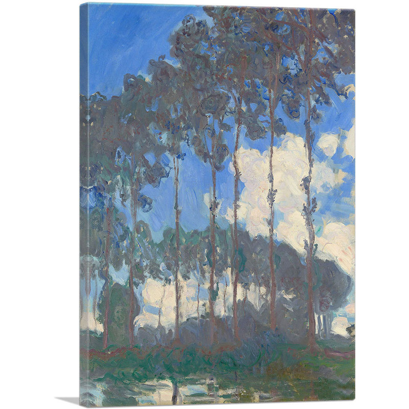 «Poplars on the Epte» par Claude Monet, reproduction d'art sur toile tendue, H 18 po x l 12 po x P 0,75 po