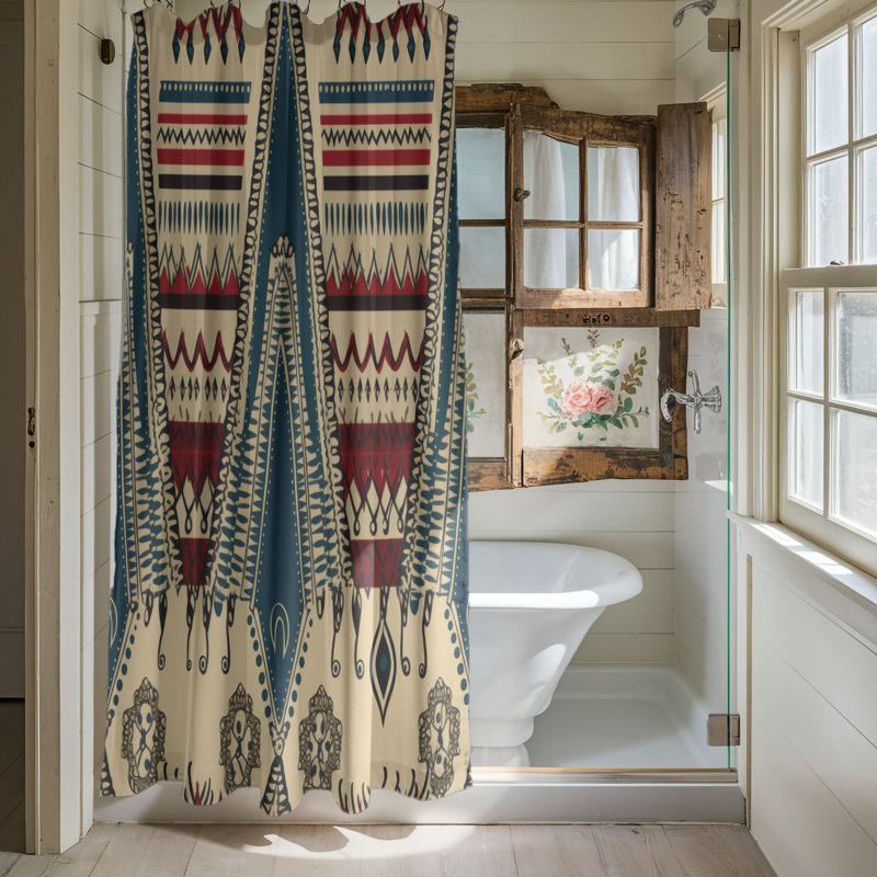 Boho Elements - Premium Shower Curtain, 74"H x 71"W