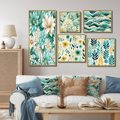 Bohémien, rêve, émeraude, dahlia, motif I