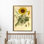 Art sur toile 3D tournesol fait à la main - beau cadeau de peinture de fleur pour les amateurs d'art