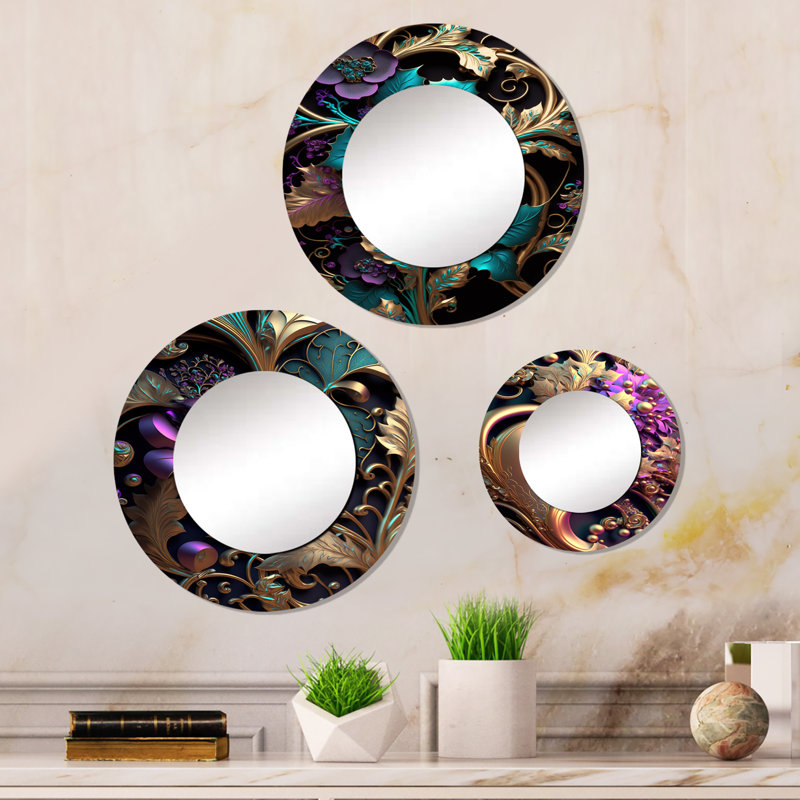 Loreyna Metal Round Mirror