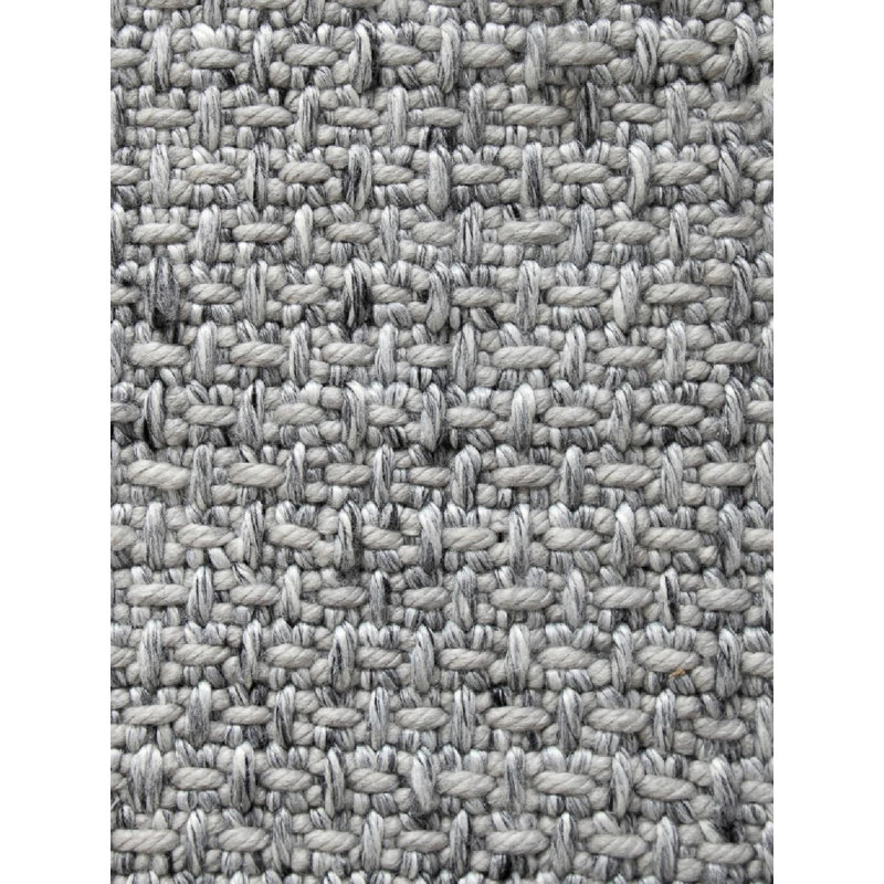 Tapis intérieur / extérieur rectangulaire noir / argent Rushni, Rectangle de 10 pi x 14 pi