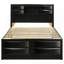 Grand lit de rangement noir Jazz