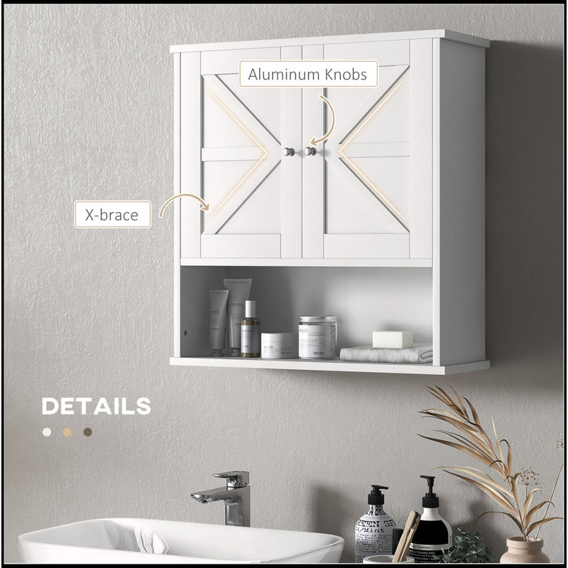 Armoire murale polyvalente avec tablettes ouvertes et réglables pour un rangement organisé