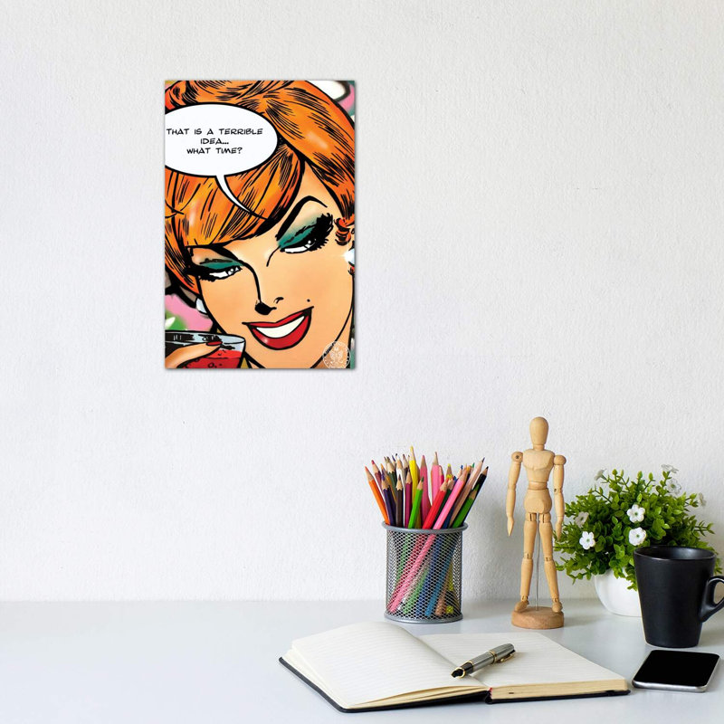 Terrible Idea II by D13EGO - Wrapped Canvas Print, 20.32 cm H x 30.48 cm W