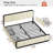 Upholstered Platform Bed with 2 Storage Drawers, Modern Bed Frame with Charging Station, Storage Bed with Velvet Tufted Headboard, No Spring Boxing Needed-1819748596