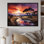 Coucher de soleil africain Serengeti - art mural africain
