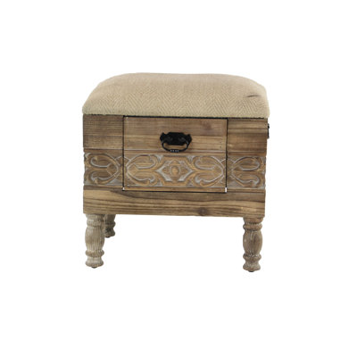 Gorney Solid Wood Vanity Stool