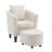 Ebern Designs Helvia Accent Chair and Ottoman Set with Wooden Legs-1300322724