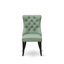 Cet ensemble de salle à manger moderne 5 pièces comprend une table de cuisine rectangulaire et 4 chaises en tissu de polyester vert saule, noir sablé-103472115