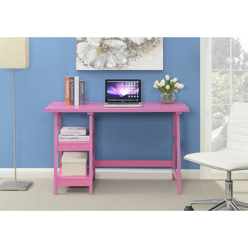 Bureau d'ordinateur réversible Saribek, Rose