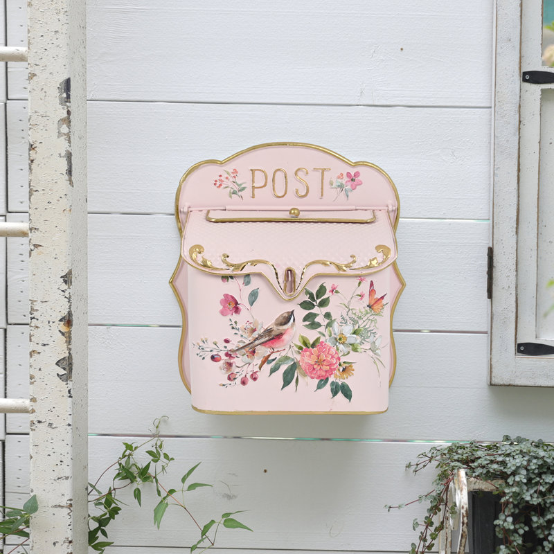 Vintage Wall Mount Mailbox for Home Outside  Metal Door Mailbox Antique Style Nostalgic Charm Home Decor Garden Farmhouse Cottage Decor