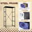 Commode de rangement verticale à 4 tiroirs avec tiroirs en tissu