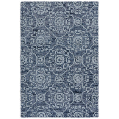 Sulema Hand Tufted Wool Damask Rug