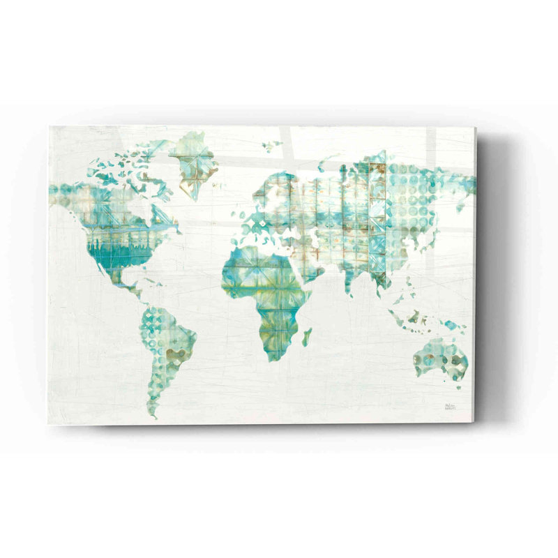«Kanari Map» par Melissa Averinos, art mural en verre acrylique, H 16 po x l 24 po x P 0,12 po