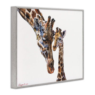 Ringler, joli bébé girafe, famille, aquarelle, peinture murale, enfants