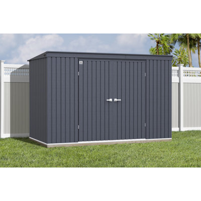 Elite Steel Storage Shed, 10X4, Anthracite