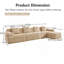 Canapé modulaire moderne en L à 4 places avec sièges profonds, coussins décoratifs et repose-pieds mobile pour un confort et une polyvalence ultimes