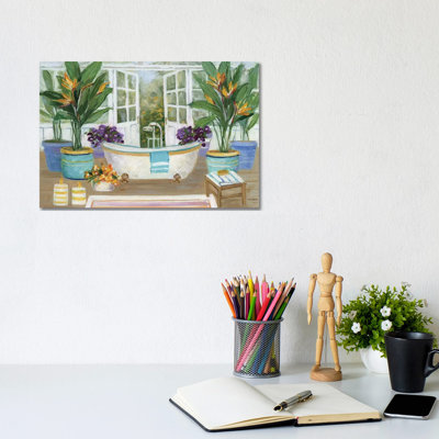 Tropical Island Spa II by Sally Swatland - Wrapped Canvas Painting