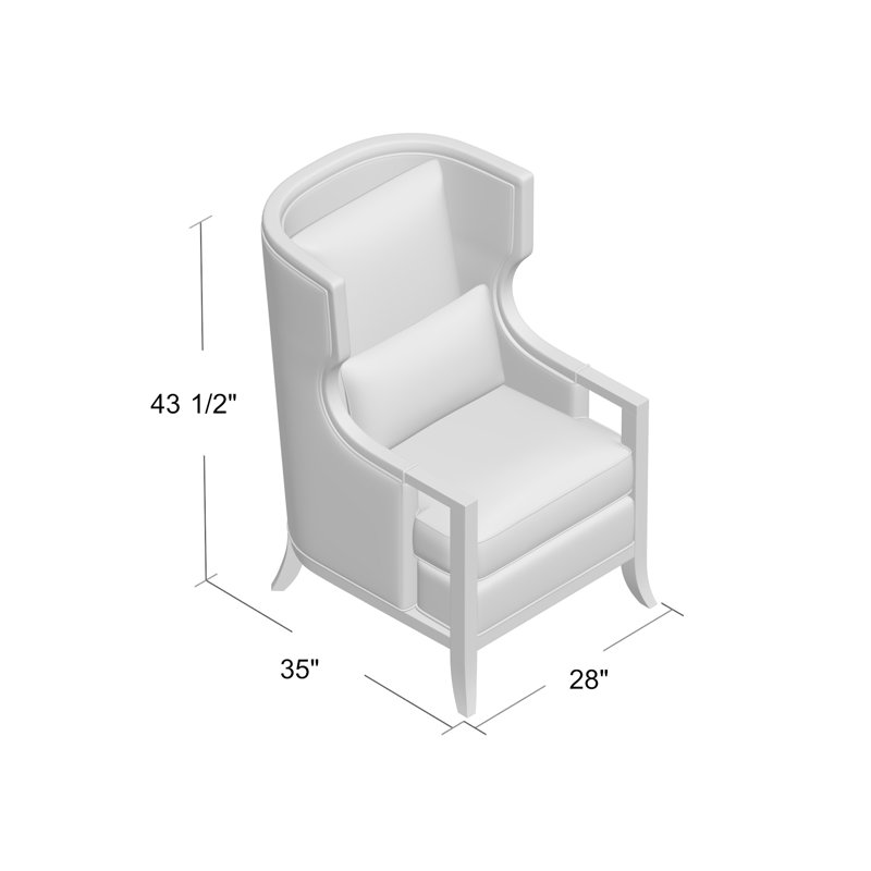 Martin Upholstered Wingback Chair, Tobacco, Bark (8789 06)