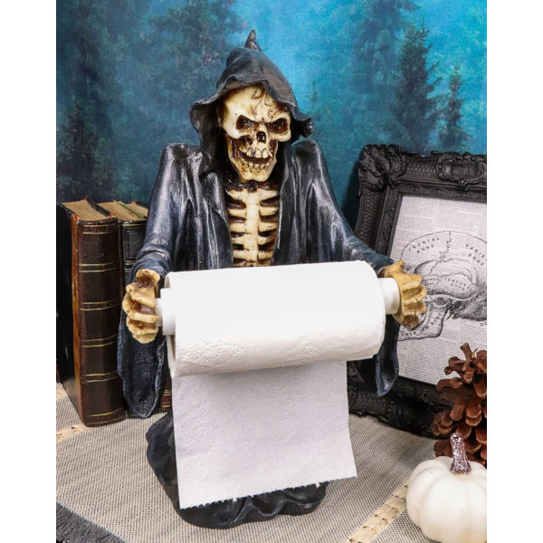 Skeleton Toilet Paper Holder - Design Toscano