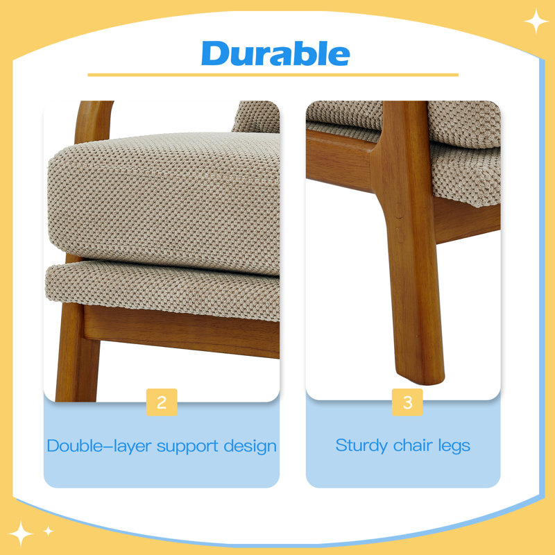 Chaise longue en bois durable et fonctionnelle, Camel