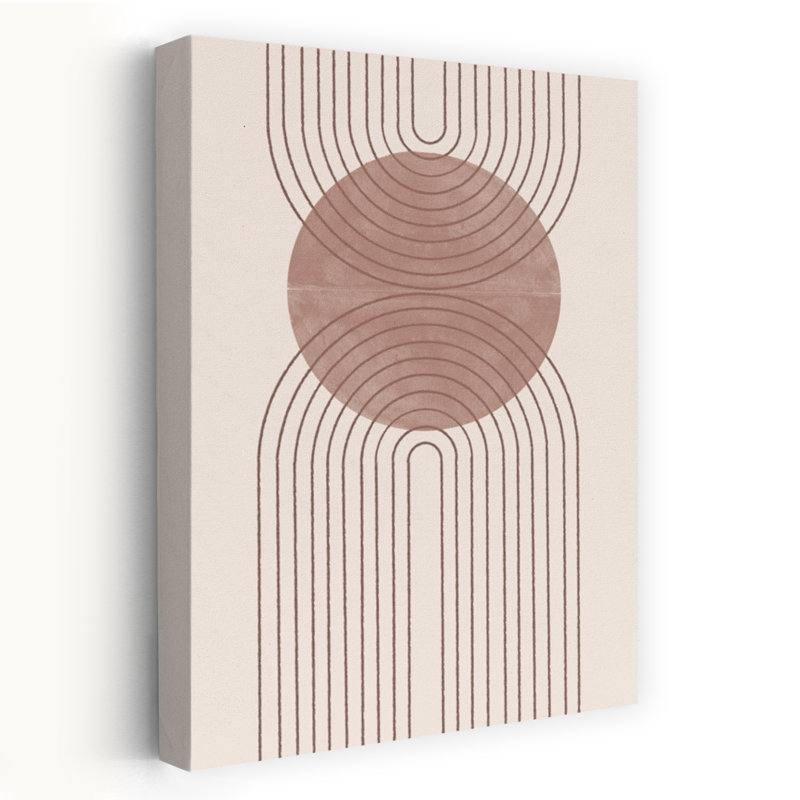 «Curved Pathway Abstract Contemporary Geometric Landscape Nature», reproduction d'art murale, 18" H x 12" W