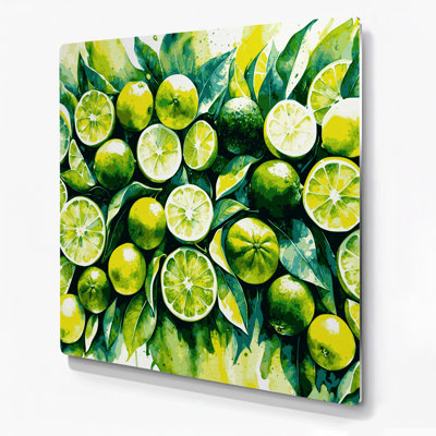 «Fruit Lime Key», art mural en métal vert