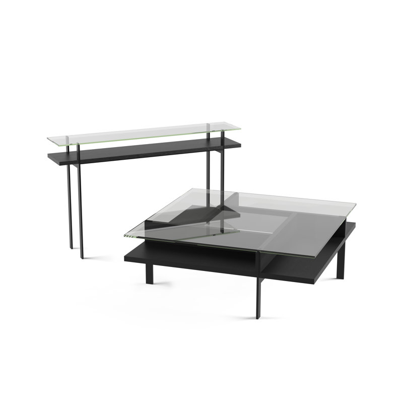 Terrace Coffee Table, 16.25" H x 44" L x 44" W, Charcoal