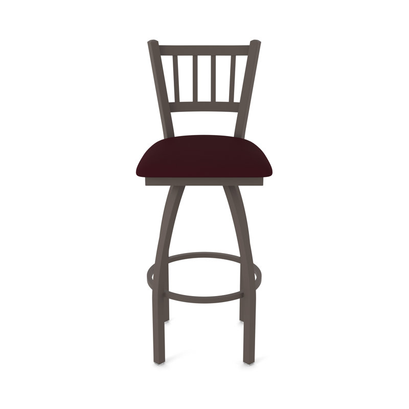 Tabouret pivotant 810 Contessa, Bronze, Vinyle - bordeaux Canter, Tabouret de bar (siège d'une hauteur de 30 po)
