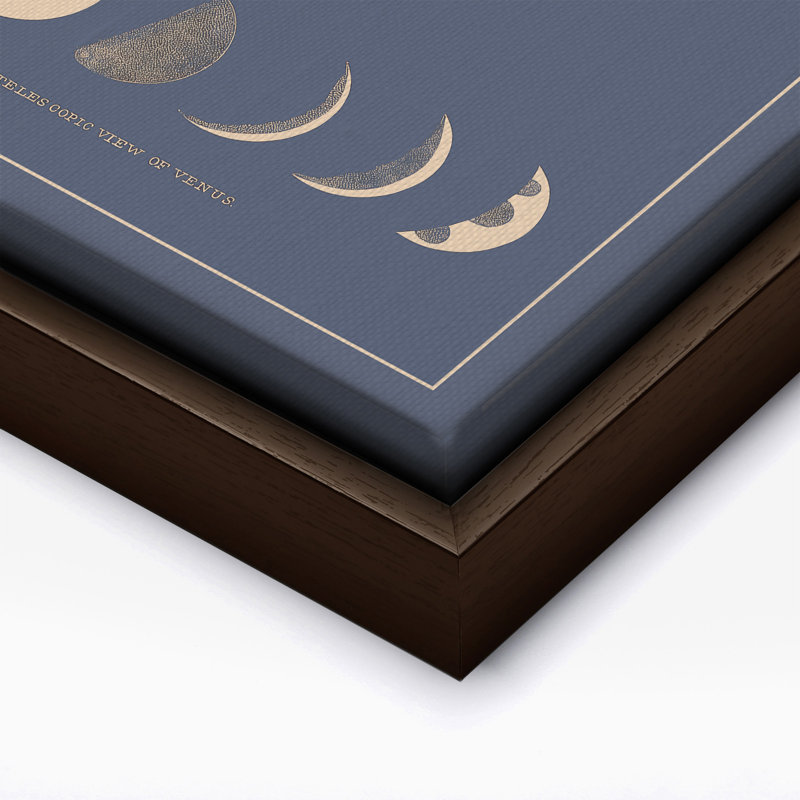 Phases de la lune No2, Canvas, H 16 po x l 20 po, Encadrement brun
