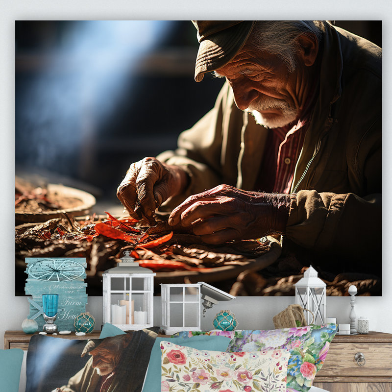 Cuba cigare artisanat Expression I - impression, Toile tendue, H 16 po x l 32 po x P 1 po